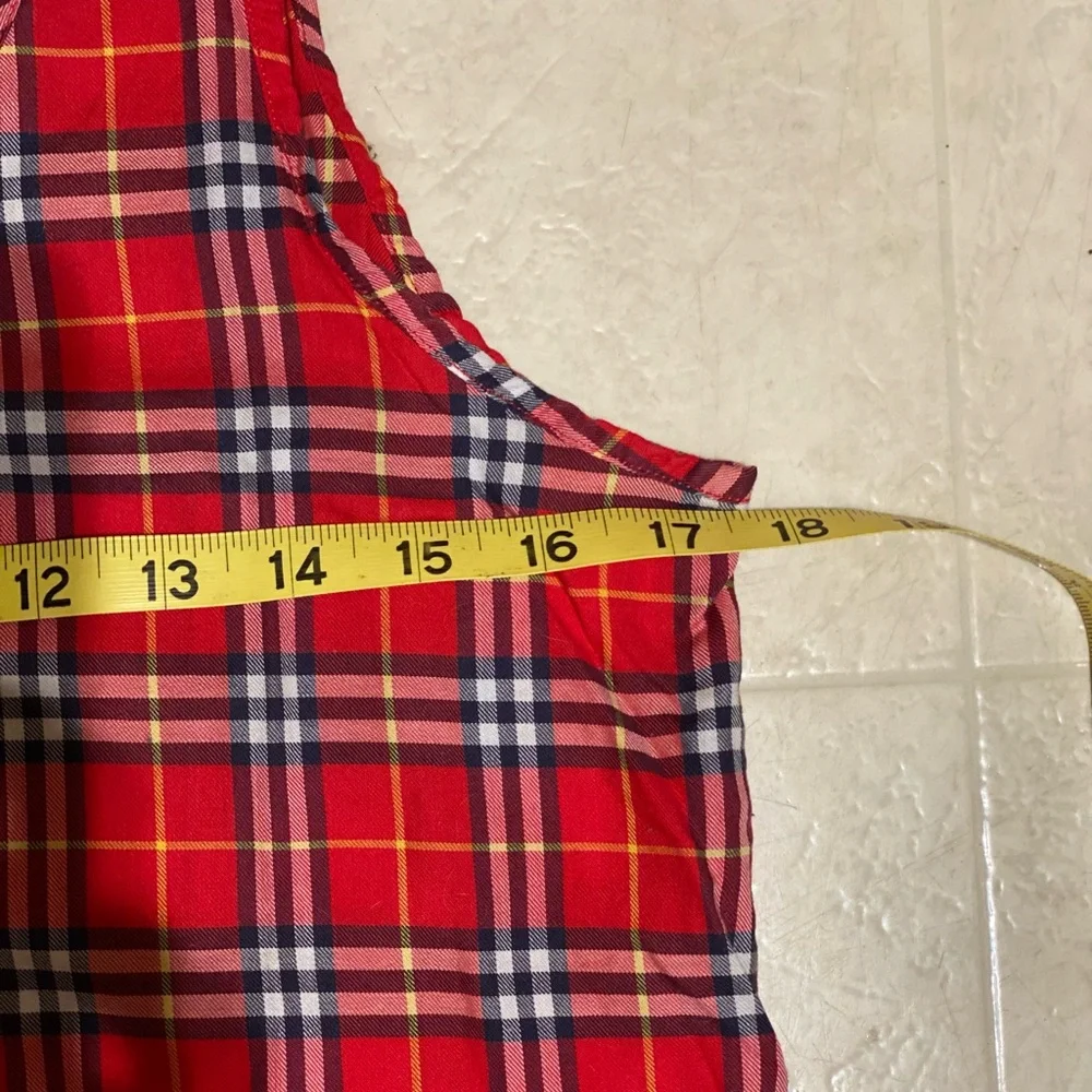 Burberry Red Nova Check 💯% Cotton Pajama Short Set! Like New! Perfect! ❤️❤️ - Picture 8 of 11